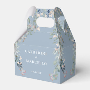 Ballotins Mariage Floral Fleurs Sauvages Bleu Poussiéreux