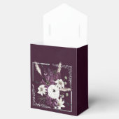 Ballotins Mariage floral géométrique Plum et Argent (Ouvert)