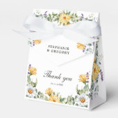 Ballotins Mariage Floral jaune blanc (Verso)