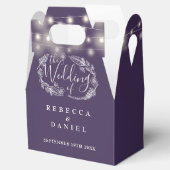 Ballotins Mariage floral moderne à cordes violettes (Ouvert)