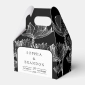 Ballotins Mariage Floral Moderne en Noir et Blanc (Verso)