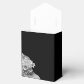 Ballotins Mariage floral moderne noir et blanc (Ouvert)