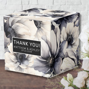 Ballotins Mariage Floral Noir Élégant