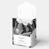 Ballotins Mariage floral noir et blanc Peonies d'aquarelle (Ouvert)