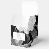 Ballotins Mariage floral noir et blanc Peonies d'aquarelle (Ouvert)