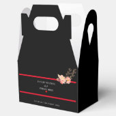 Ballotins Mariage Floral Noir Et Rouge Moderne (Ouvert)