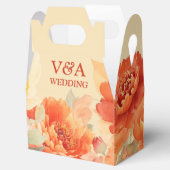 Ballotins Mariage Floral Orange Brûlé (Ouvert)