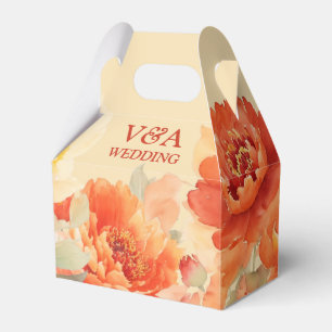 Ballotins Mariage Floral Orange Brûlé