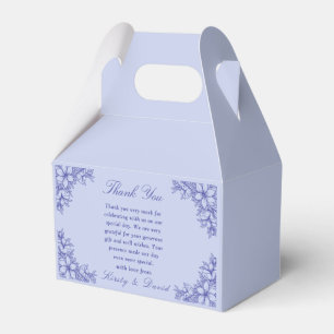 Ballotins Mariage Floral Orné Bleu