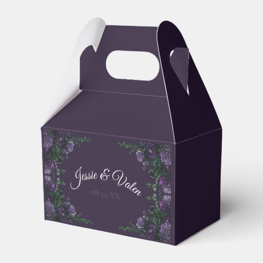 Ballotins Mariage floral pourpre (Verso)