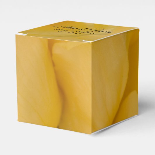 Ballotins Mariage floral rose jaune (Verso)