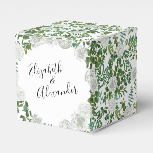 Ballotins Mariage floral rose noire et blanche (Verso)