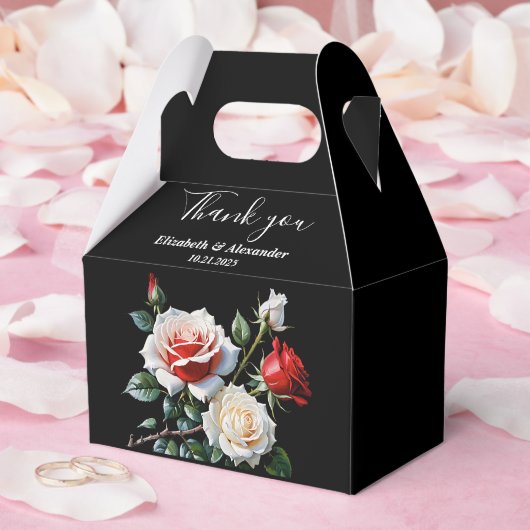 Ballotins Mariage floral rose rose foncé (Mariage)