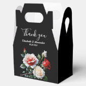 Ballotins Mariage floral rose rose foncé (Ouvert)
