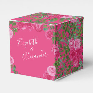 Ballotins Mariage floral rose vif