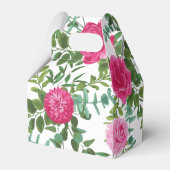 Ballotins Mariage floral rose vif (Arrière)