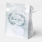 Ballotins Mariage Floral Rustique Flocons de Neige d'Hiver (Arrière)