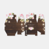 Ballotins Mariage floral rustique personnalisé (Déplié)