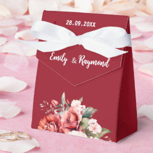 Ballotins Mariage floral Terracotta Bourgogne rose