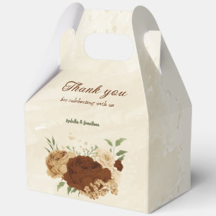 Ballotins mariage floral ton terre cuite