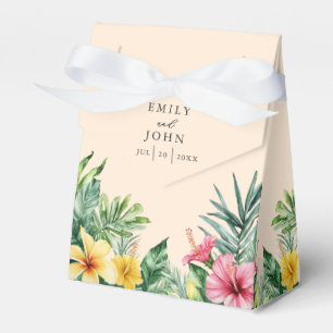 Ballotins Mariage Floral Tropical Aquarelle Pêche