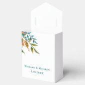 Ballotins Mariage Floral turquoise Et Orange (Ouvert)