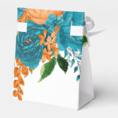 Ballotins Mariage Floral turquoise Et Orange (Arrière)