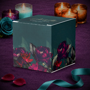 Ballotins Mariage Floral Turquoise Rouge Foncé Chic et Mauss