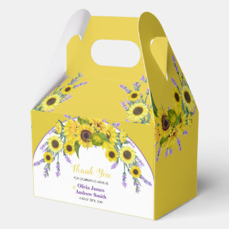 Ballotins Mariage Floral Vintage Tournesol & Lavande  