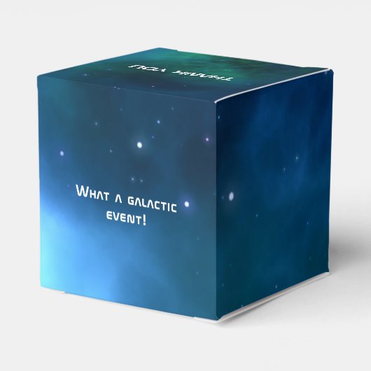 Ballotins Mariage Galaxy bleu et vert (Arrière)