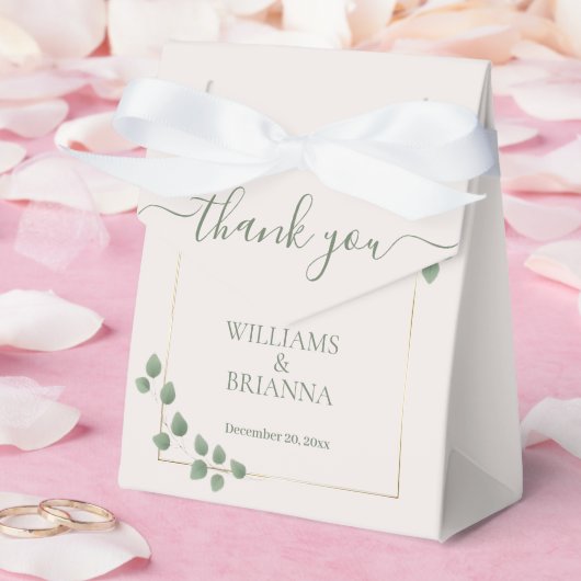 Ballotins Mariage Géométrique Minimaliste Moderne Vert (Mariage)