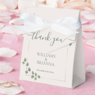 Ballotins Mariage Géométrique Vert Minimaliste Moderne