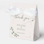 Ballotins Mariage Géométrique Vert Minimaliste Moderne (Verso)