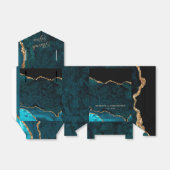 Ballotins Mariage Gold Turquoise Aqua Agate (Déplié)