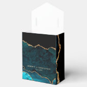 Ballotins Mariage Gold Turquoise Aqua Agate (Ouvert)