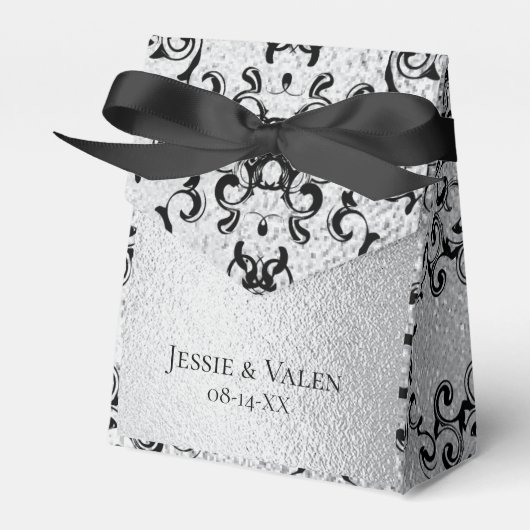 Ballotins Mariage gothique argenté et noir (Verso)