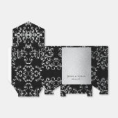 Ballotins Mariage gothique argenté et noir (Déplié)