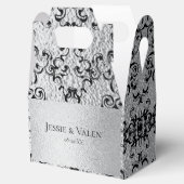 Ballotins Mariage gothique argenté et noir (Ouvert)