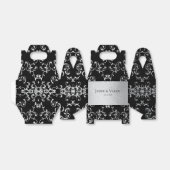 Ballotins Mariage gothique argenté et noir (Déplié)