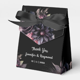 Ballotins Mariage gothique aux florales noires