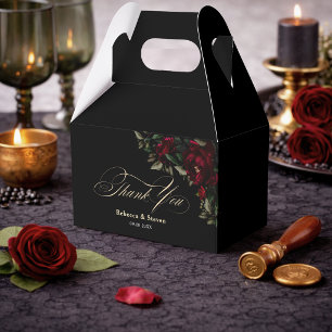 Ballotins Mariage gothique floral sombre et élégant aux tons