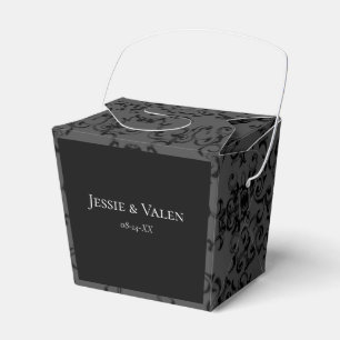 Ballotins Mariage gothique gris et noir