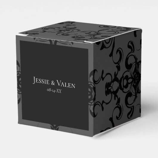 Ballotins Mariage gothique gris et noir (Verso)