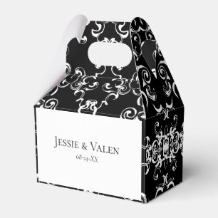 Ballotins Mariage gothique noir et blanc