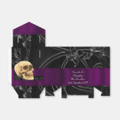 Ballotins Mariage gothique noir et violet (Déplié)