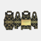 Ballotins Mariage gothique noir or (Déplié)