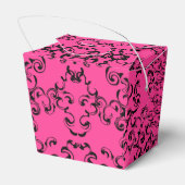 Ballotins Mariage gothique noir rose (Arrière)