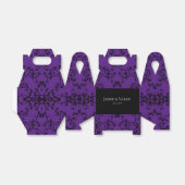 Ballotins Mariage gothique noir violet (Déplié)