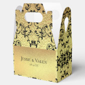 Ballotins Mariage gothique or et noir (Ouvert)