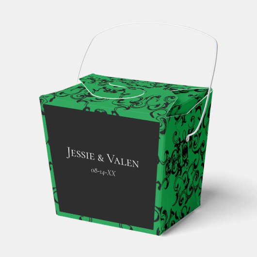 Ballotins Mariage gothique vert et noir (Verso)